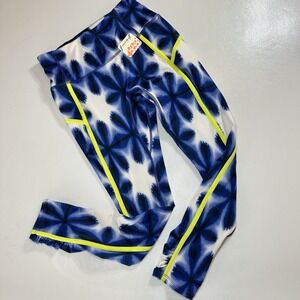 FP Movement Tie Dye Blue Yellow Athletic Leggings Women Size Small NWT High Rise
